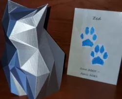 Low Poly Cat Urn