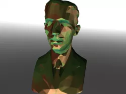 Nikola Tessellated - Low Poly - 3D printable Nikola Tesla Pun