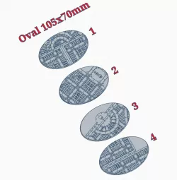 Oval Bases "Walkway" 105x70mm