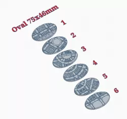 Oval Bases "Walkway" 75x46mm