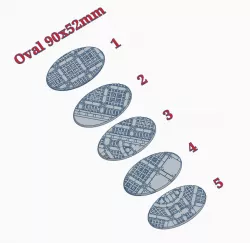Oval Bases "Walkway" 90x52mm