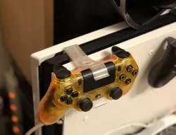 Single PS4 Pro Controller Mount with cable hole