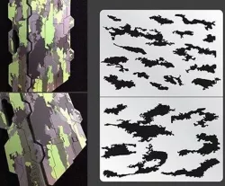 STENCIL- STRIPE CAMO