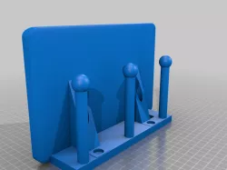 Tablet shelf with hooks
