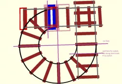 Toys for boys - train/railway track curve with switch