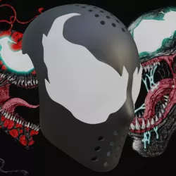 Venom Inspired face shell