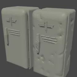 Vintage Fridge scaled for 28mm tabletop