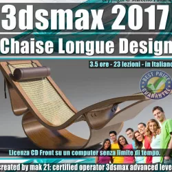 028 3ds max 2017 Chaise Longue v28 Italiano cd front 3D model