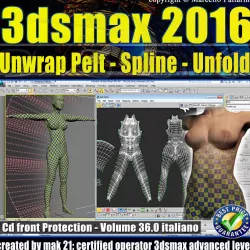 036 3ds max 2016 Unwrap Pelt Spline Unfold V 36 cd front 3D model