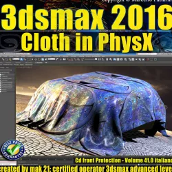 041 3ds max 2016 Cloth PhsyX vol 41 cd front 3D model