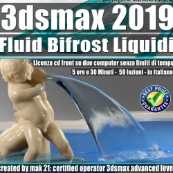 071 3ds max 2019 Fluid Bifrost Liquidi v 71 cd front 3D model