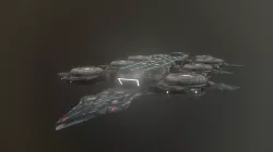 3D model    Cruiser ship  spaceship  low poly PBR 3D model