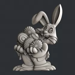 3d STL models for CNC router easter bunny 3D model