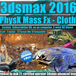 3ds max 2016 PhysX Mass Fx Cloth 3 mesi  3D model