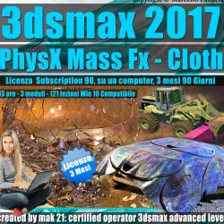 3ds max 2017 PhysX Mass Fx Cloth 3 mesi 3D model