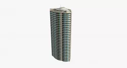 Admiralty Towers I Low-poly  3D model