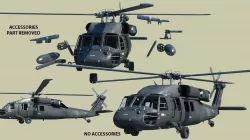army UH 60 black hawk helicopter 3D model
