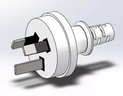 AS/NZS 3112 3 Pin Plug (Australia/New Zealand)