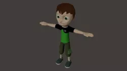 Ben 10 Kid Low-poly  3D model