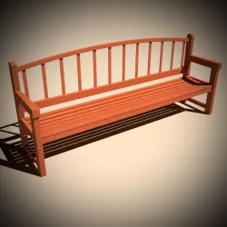 Bench 04 Low-poly  3D model