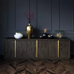 Bezier panel 6-door sideboard RH 3D model