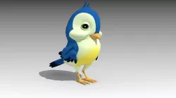 Bird Toon Low-poly  3D model