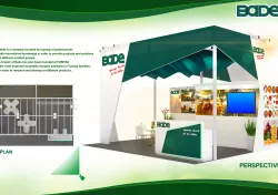 Booth Bade Chemical design size 6 X 5 m 30 sqm Low-poly  3D model