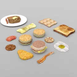 Breakfast Foods for DAZ Studio 3D model