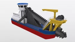 Chain Bucket Dredger 3D model