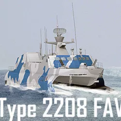 Chinese Navy Type 2208 Fast Attack Craft Low-poly  3D model