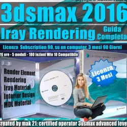 Corso 3ds max 2016 Iray Rendering 3 mesi Subscription 1 Computer 3D model