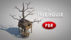 Cute Tree House 3D model