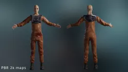 dead engineer Low-poly  3D model