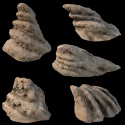 Desert stones models with  PBR workflow setup for V-Ray 3D model