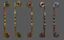 Door Handle Low Poly PBR Unreal Low-poly  3D model