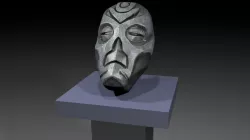 Dragon Priest Mask Low-poly  3D model