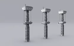 Futuristic Street Lamp 3D model