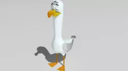 Goofy seagull 3D model