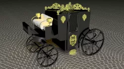 Horse Carriage of Count Dracula 3D model