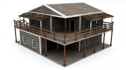Hotel Low-poly  3D model