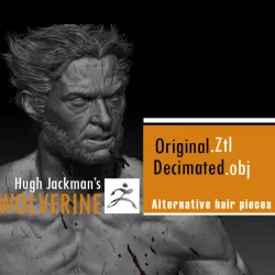 Hugh Jackman wolverine 3d model 3D model