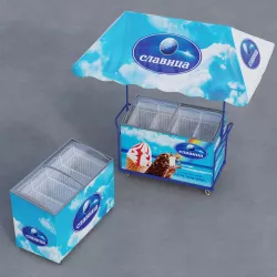 Ice boxes and tent 3D model