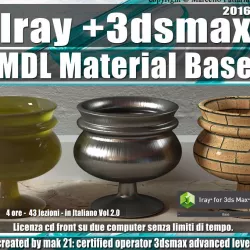 Iray piu in 3dsmax 2016 MDL Material Base Vol 2 Cd Front 3D model
