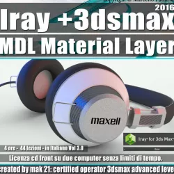 Iray piu in 3dsmax 2016 MDL Material Layer Vol 3 Cd Front 3D model