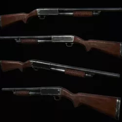 Ithaca 37 Shotgun M37 PBR MODEL UNITY UNREAL ENGINE Low-poly  3D model