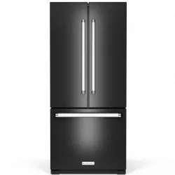 KitchenAid 19 and 7 ft French Door Refrigerator in Black 3D model