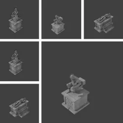 Knight Statues 3D model