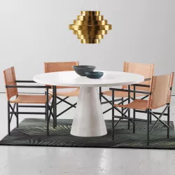 Loft Dining Leather chair set 3D model