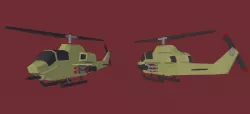 Low Poly Apache Like Helicopter Low-poly  3D model