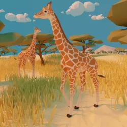 Low-poly Girrafe   Low-poly  3D model